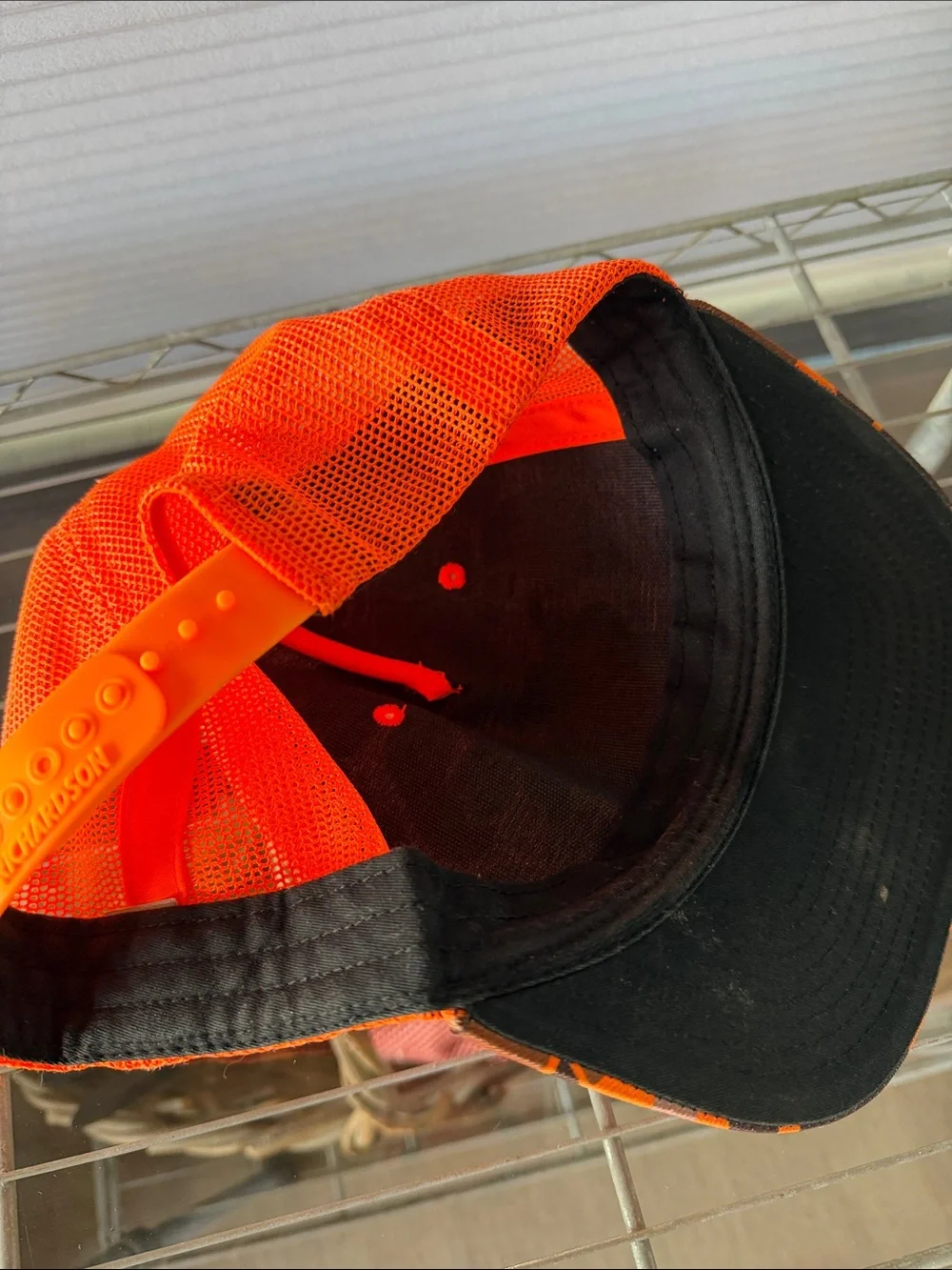 Kids Orange Camo Trucker Hat